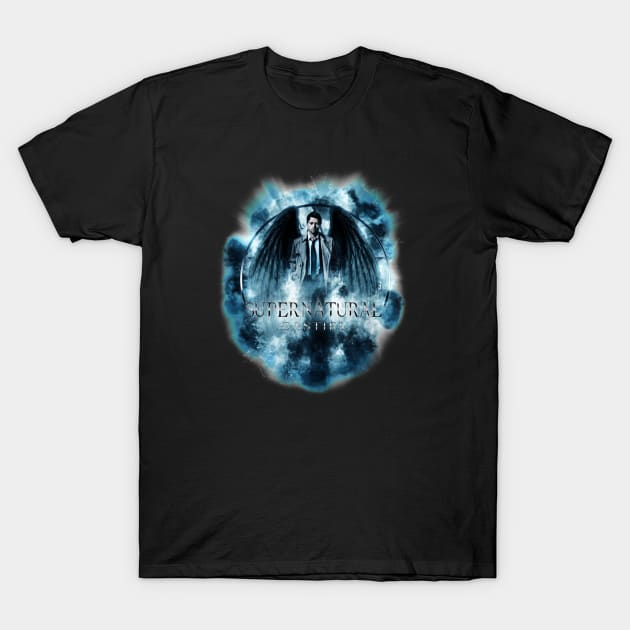 Supernatural Castiel Storm T-Shirt by Den Tbd